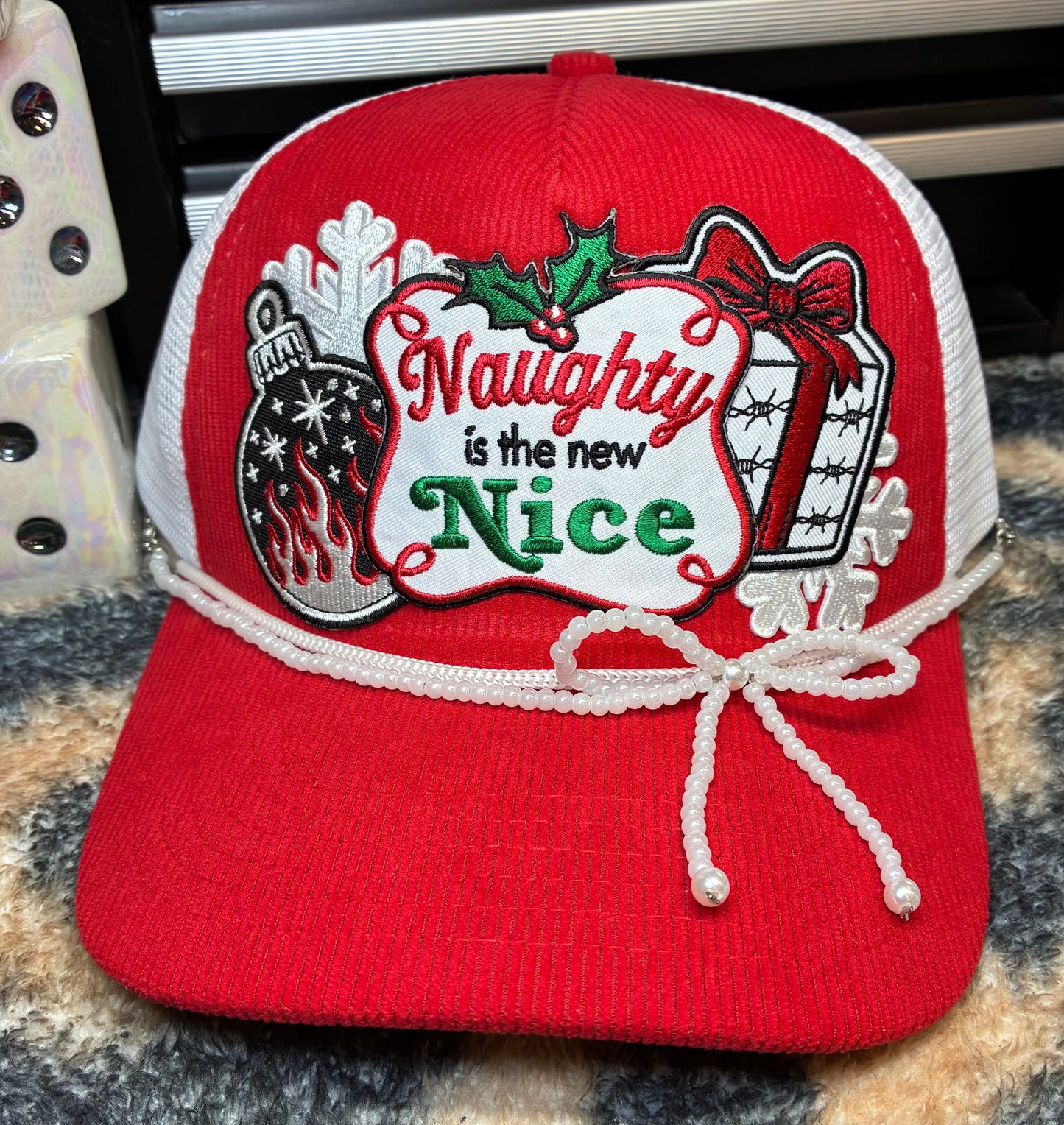 NAUGHTY IS THE NEW NICE , CORDUROY HAT