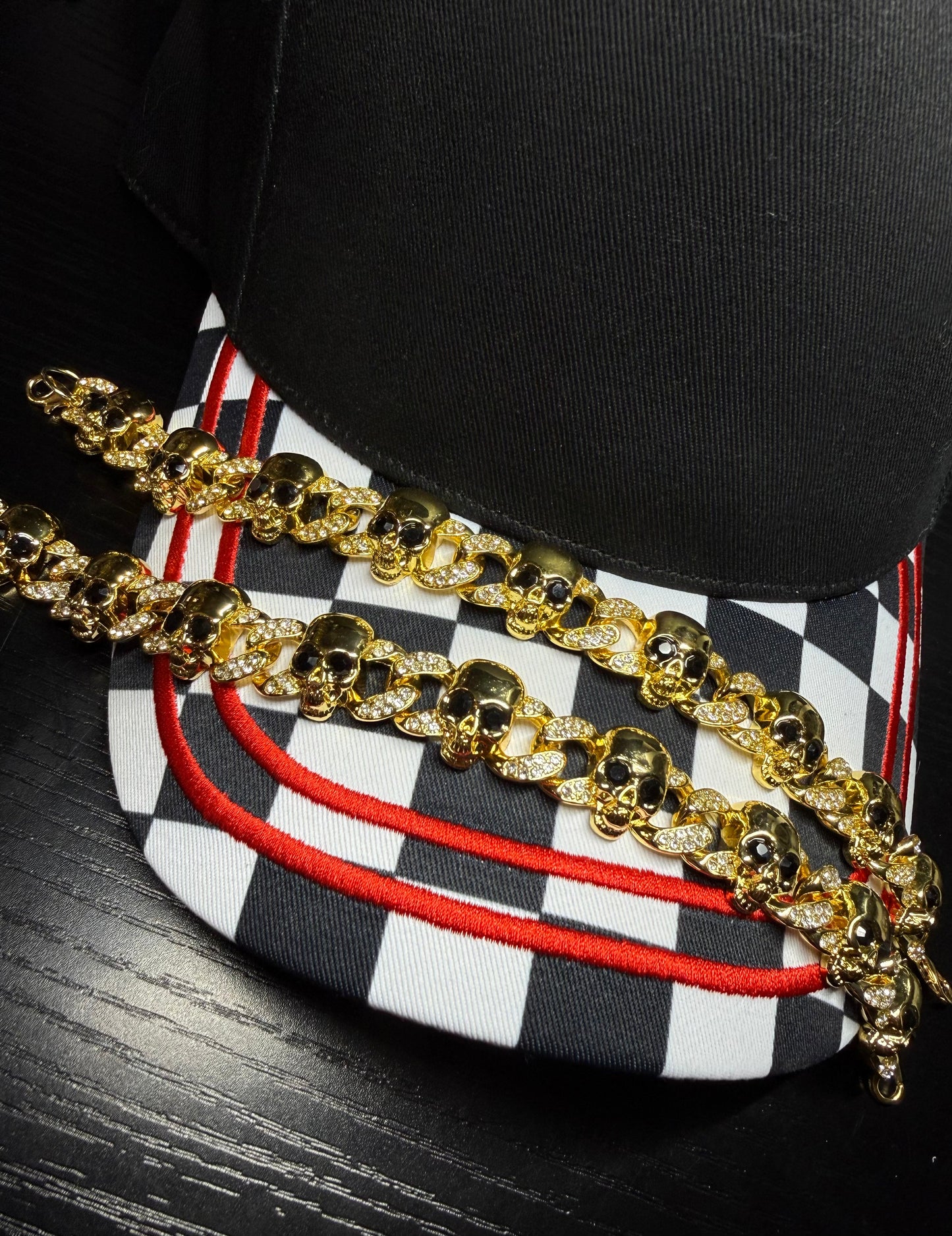 GOLD BLING SKULL CHAIN