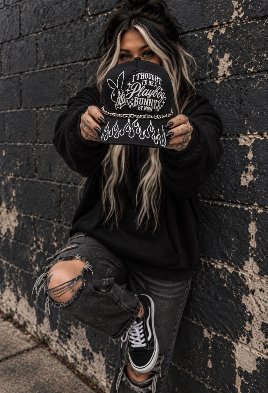 I THOUGHT I’D BE A BUNNY BY NOW•CANVAS BAD LUCK BRIMS HAT