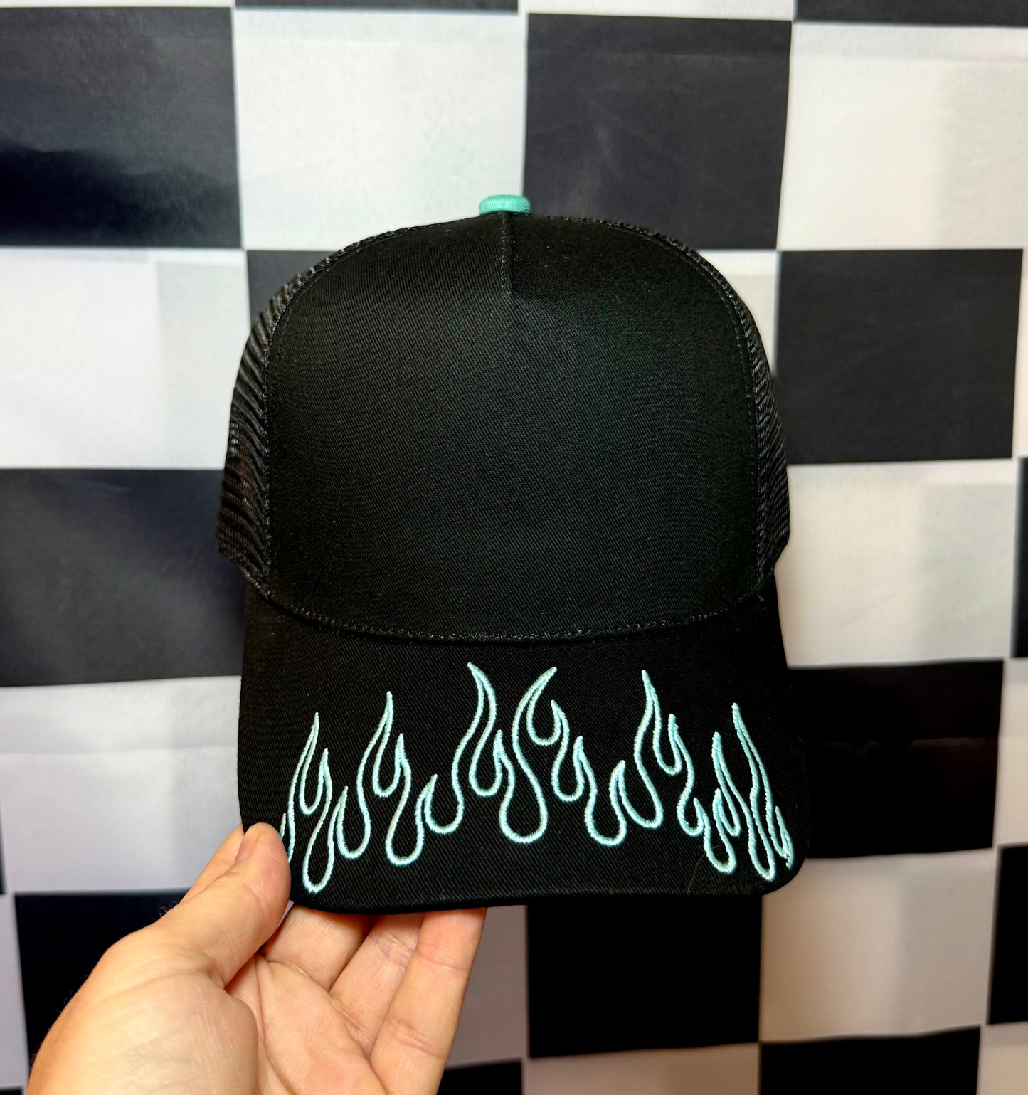 PREORDER FLAME CANVAS HAT/MESH BACK