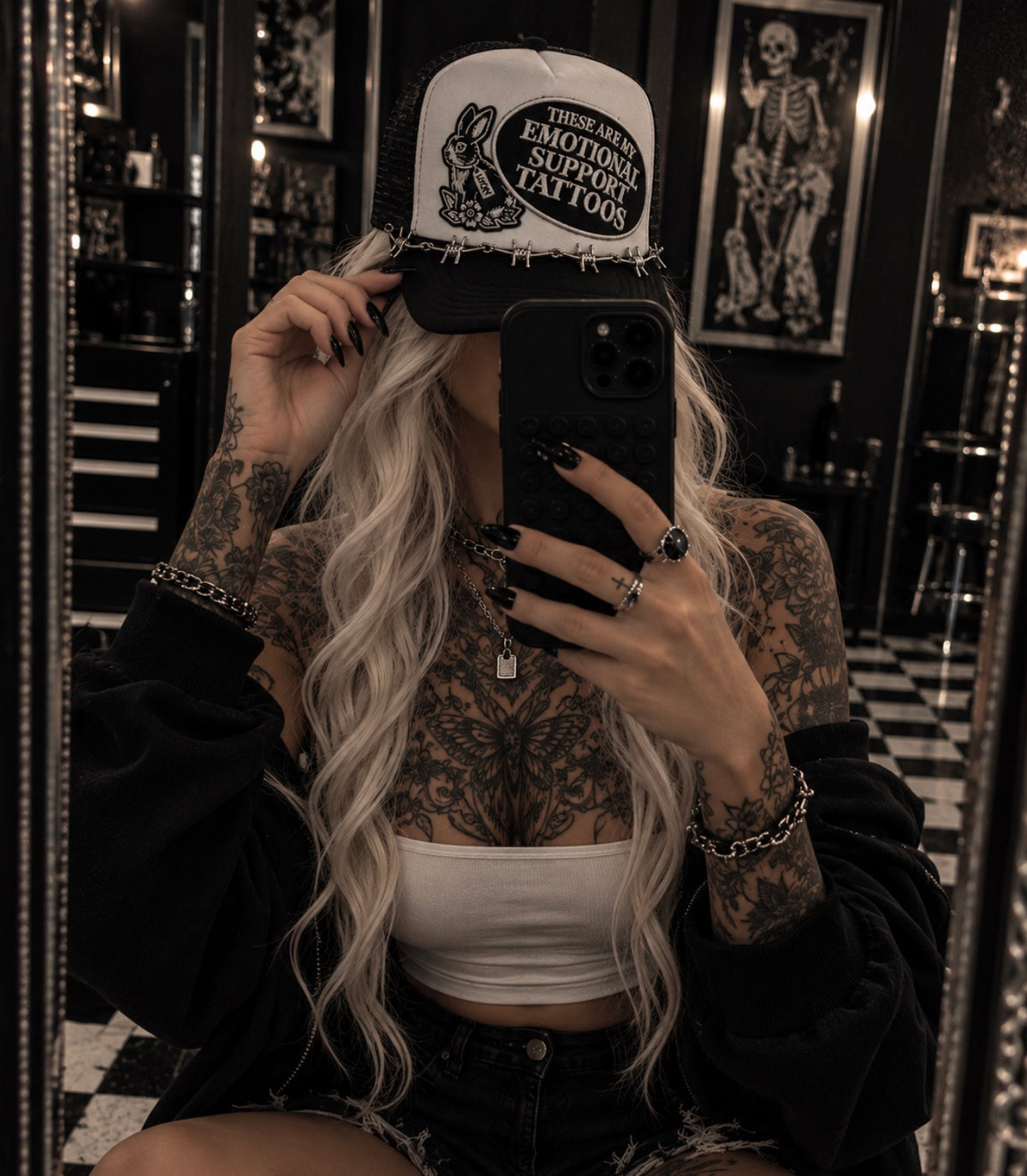 THESE ARE MY EMOTIONAL SUPPORT TATTOOS•OTTO TRUCKER HAT