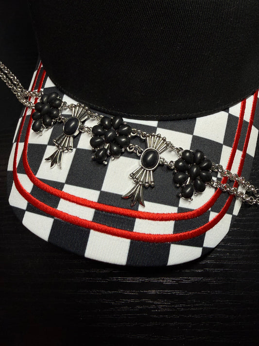 BLACK FLORAL CHAIN