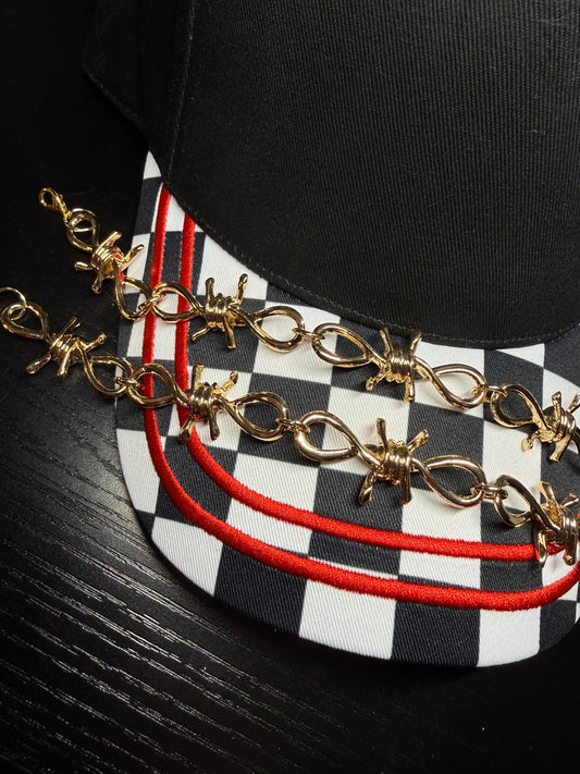 LARGE GOLD BARB WIRE CHAIN