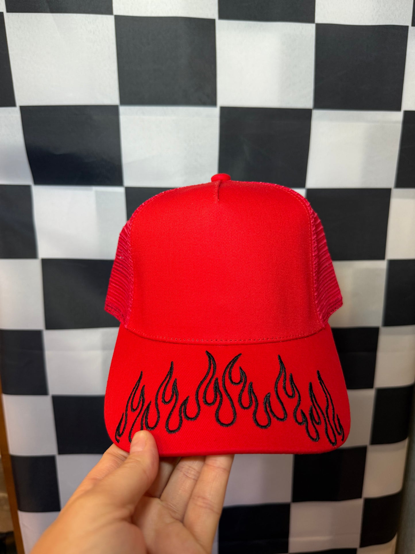PREORDER FLAME CANVAS HAT/MESH BACK